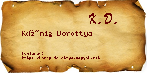Kőnig Dorottya névjegykártya